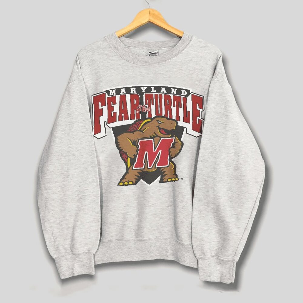 University Of Maryland Fear The Turtle Sweatshirt, Maryland Terrapins Shirt Tee